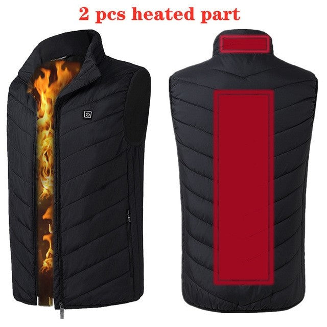 Electric Heated Vest for Men with Adjustable Heating Zones