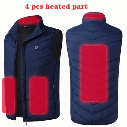 Electric Heated Vest for Men with Adjustable Heating Zones