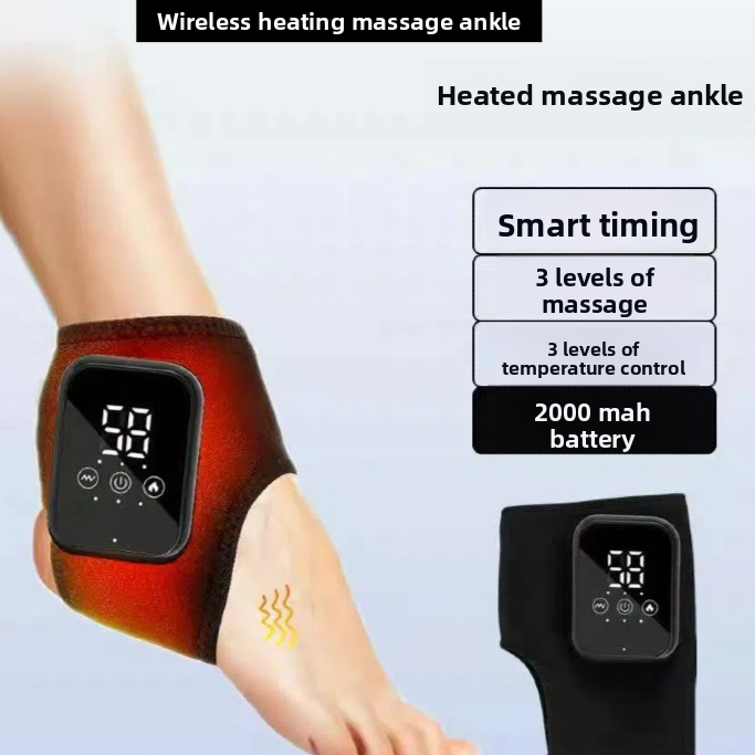 Electric Heating Ankle Massager with Vibration and Wireless Charging