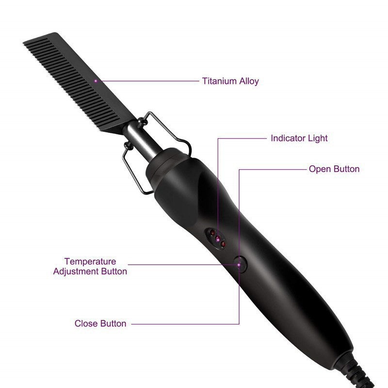 Electric Heating Copper Comb Hair Straightener