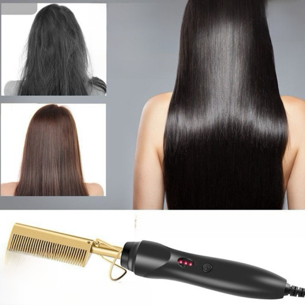Electric Heating Copper Comb Hair Straightener