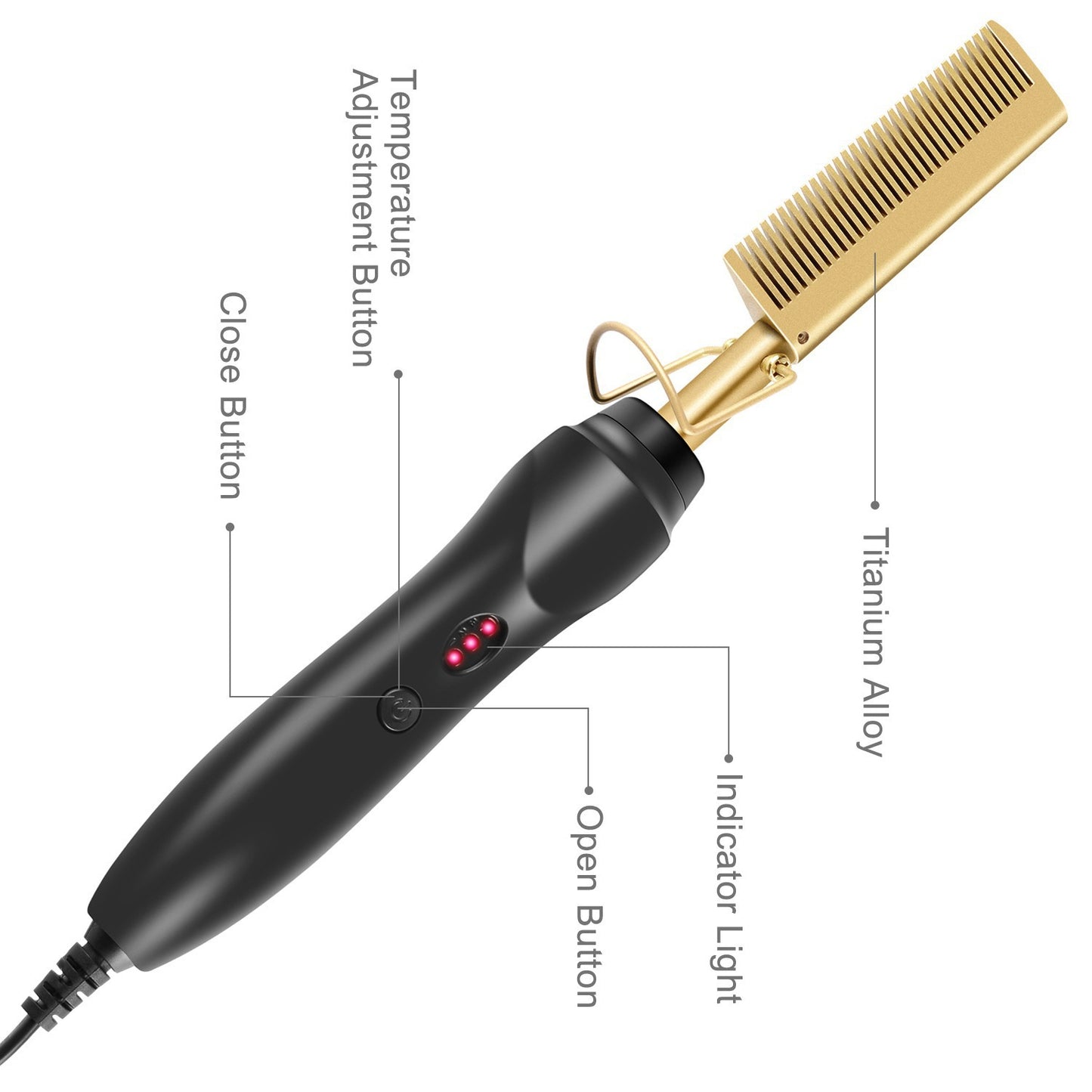 Electric Heating Copper Comb Hair Straightener