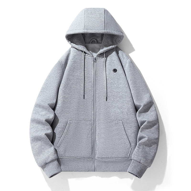 Electric Heating Fleece Hooded Cardigan