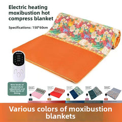 Orange Floral Moxa Blanket