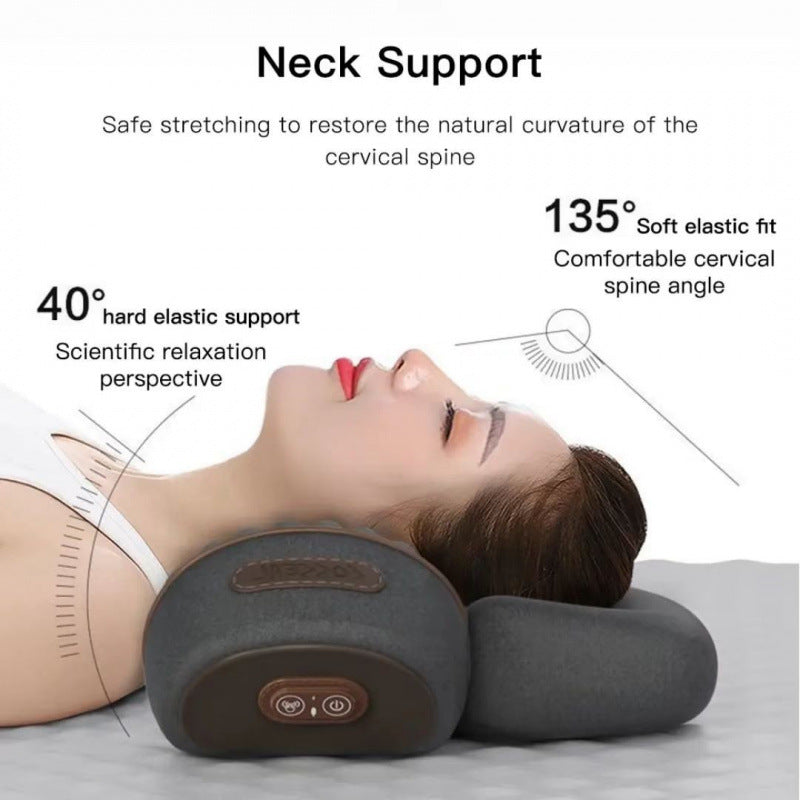 Electric Heating Neck Massage Pillow with Cervical Traction