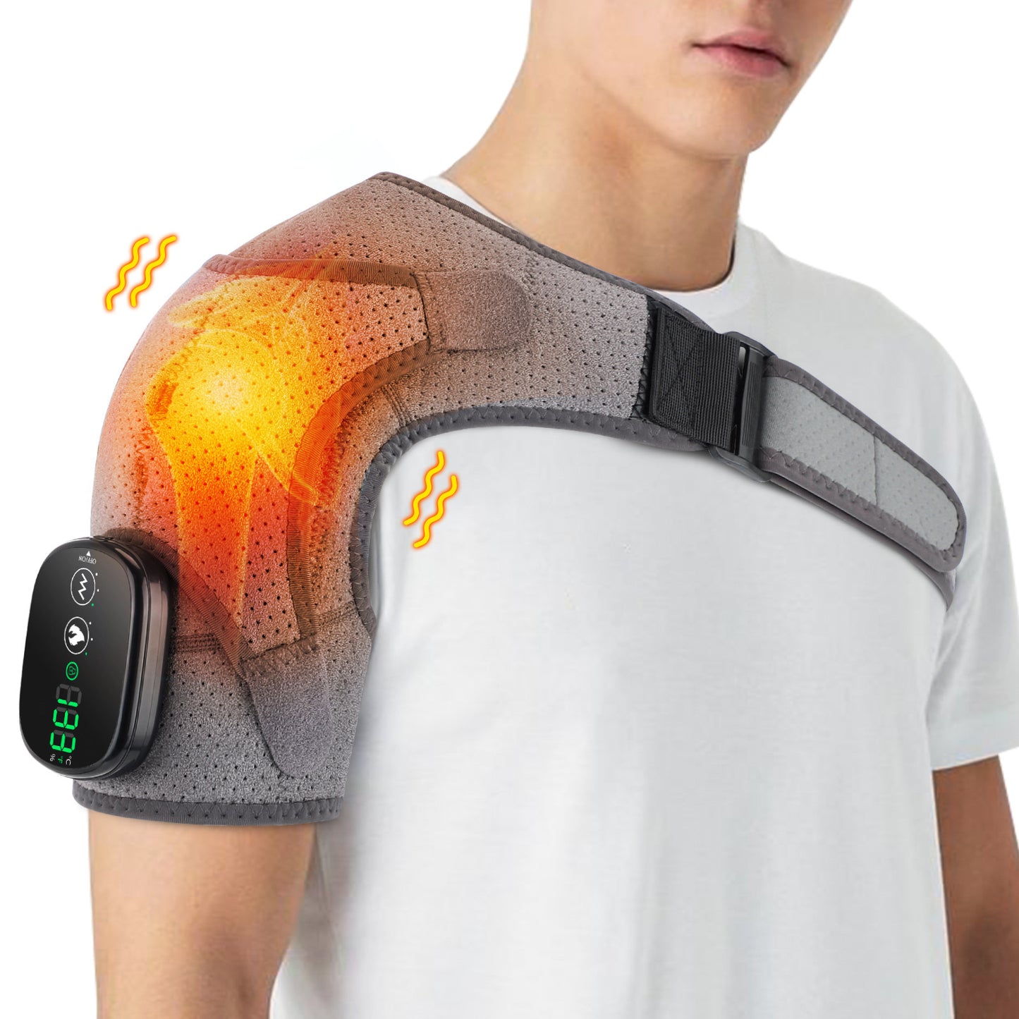 Electric heating shoulder pads for gym use