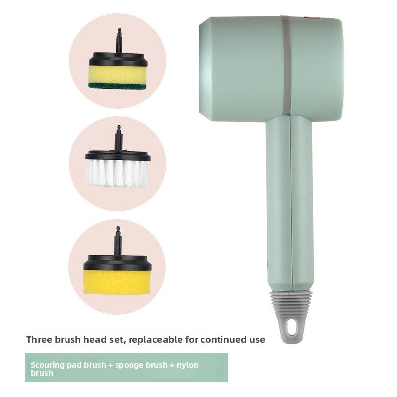 Electric Household Cleaning Brush with Replaceable Heads
