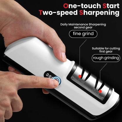 Electric Knife Sharpener with Rechargeable Battery