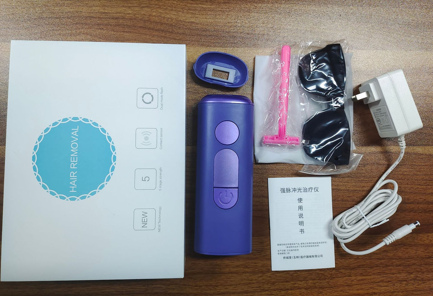 Electric laser hair removal device