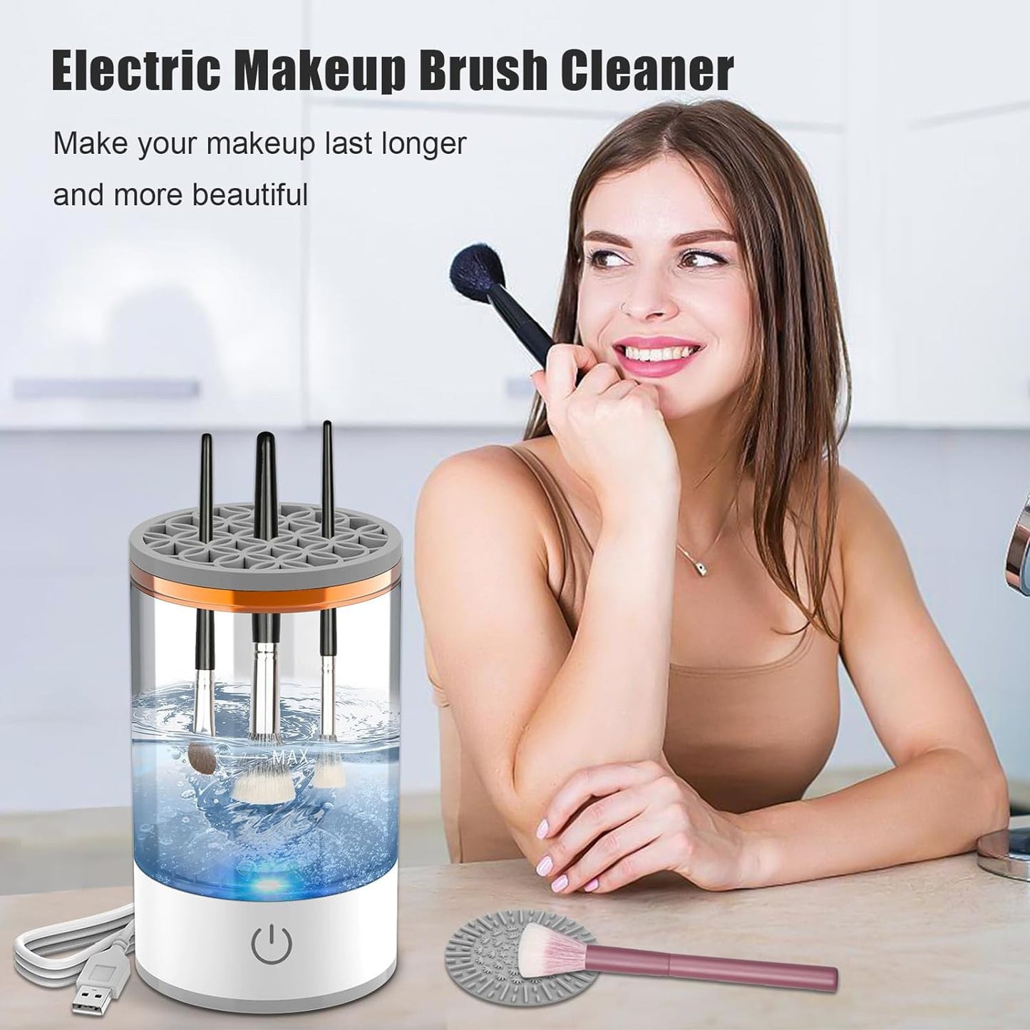 Electric makeup brush