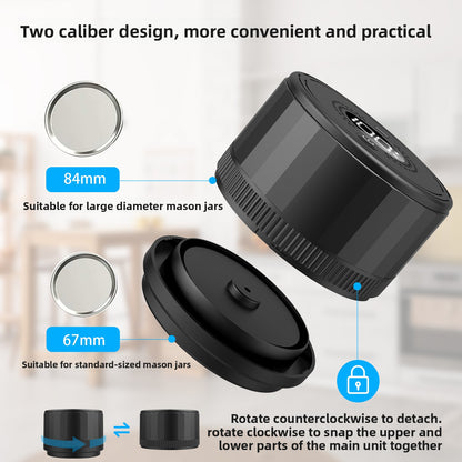 Electric Mason Jar Vacuum Sealer USB Rechargeable