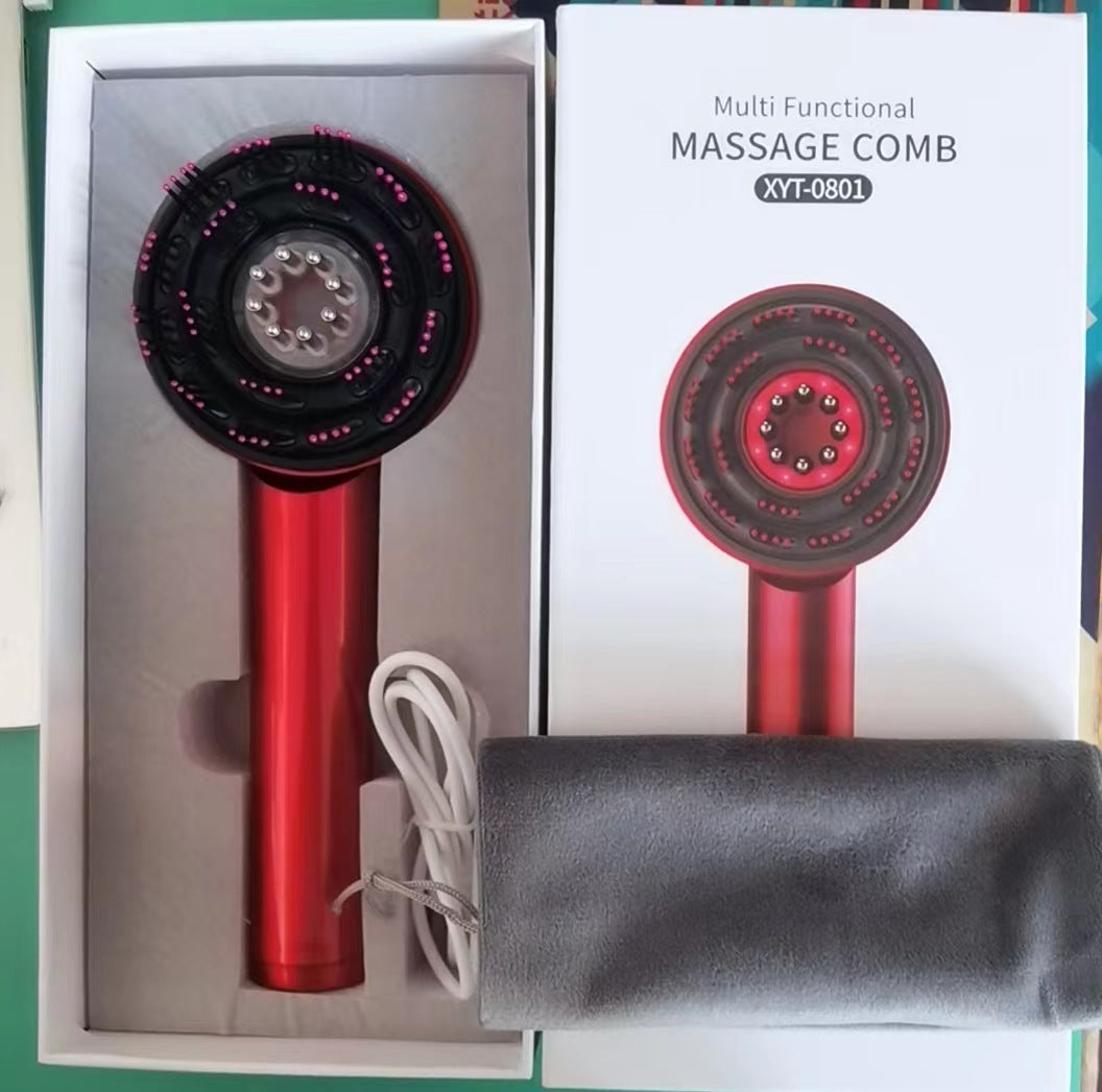 Electric massage comb