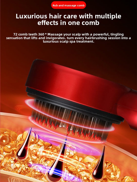 Electric massage comb