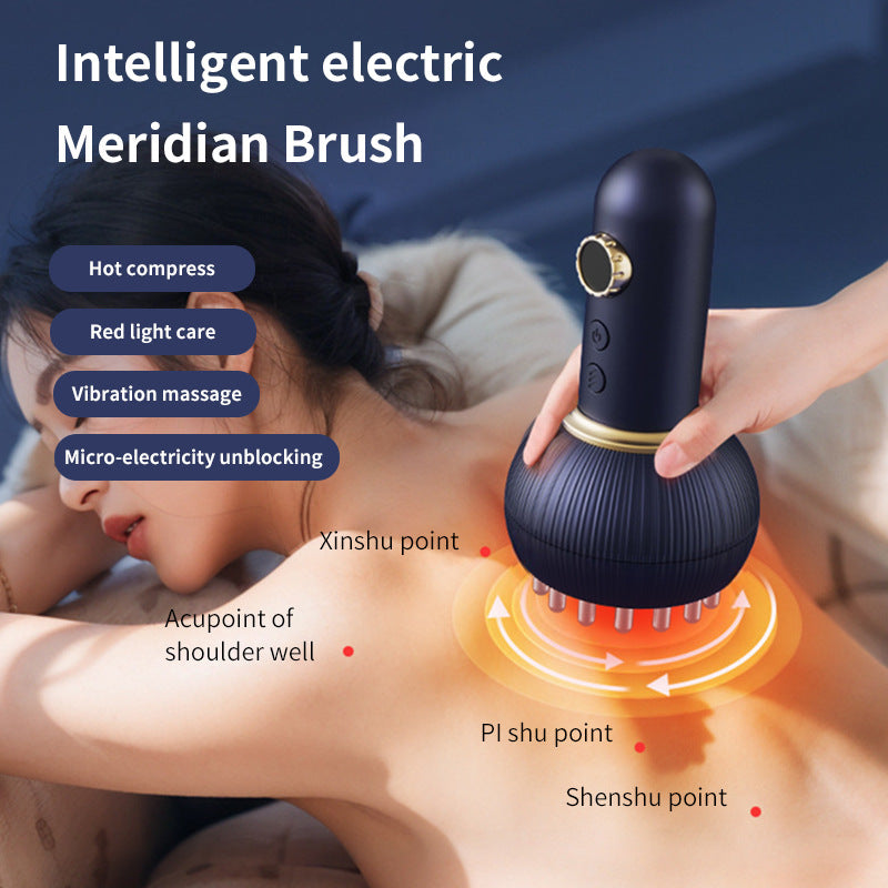 Electric meridian brush gua sha device