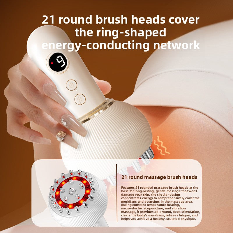 Electric meridian brush scraping instrument