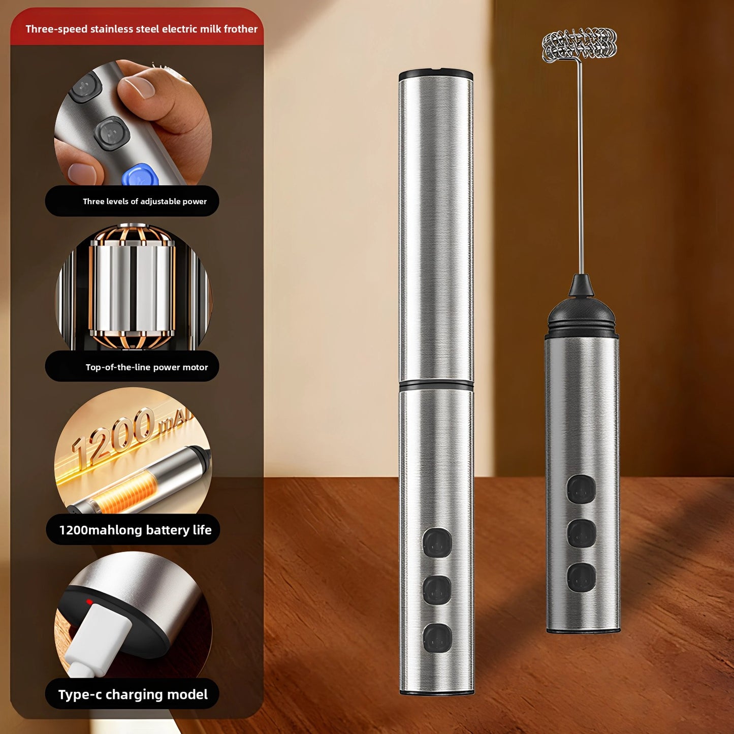 Electric milk frother