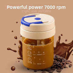 Electric glass mixing cup blue