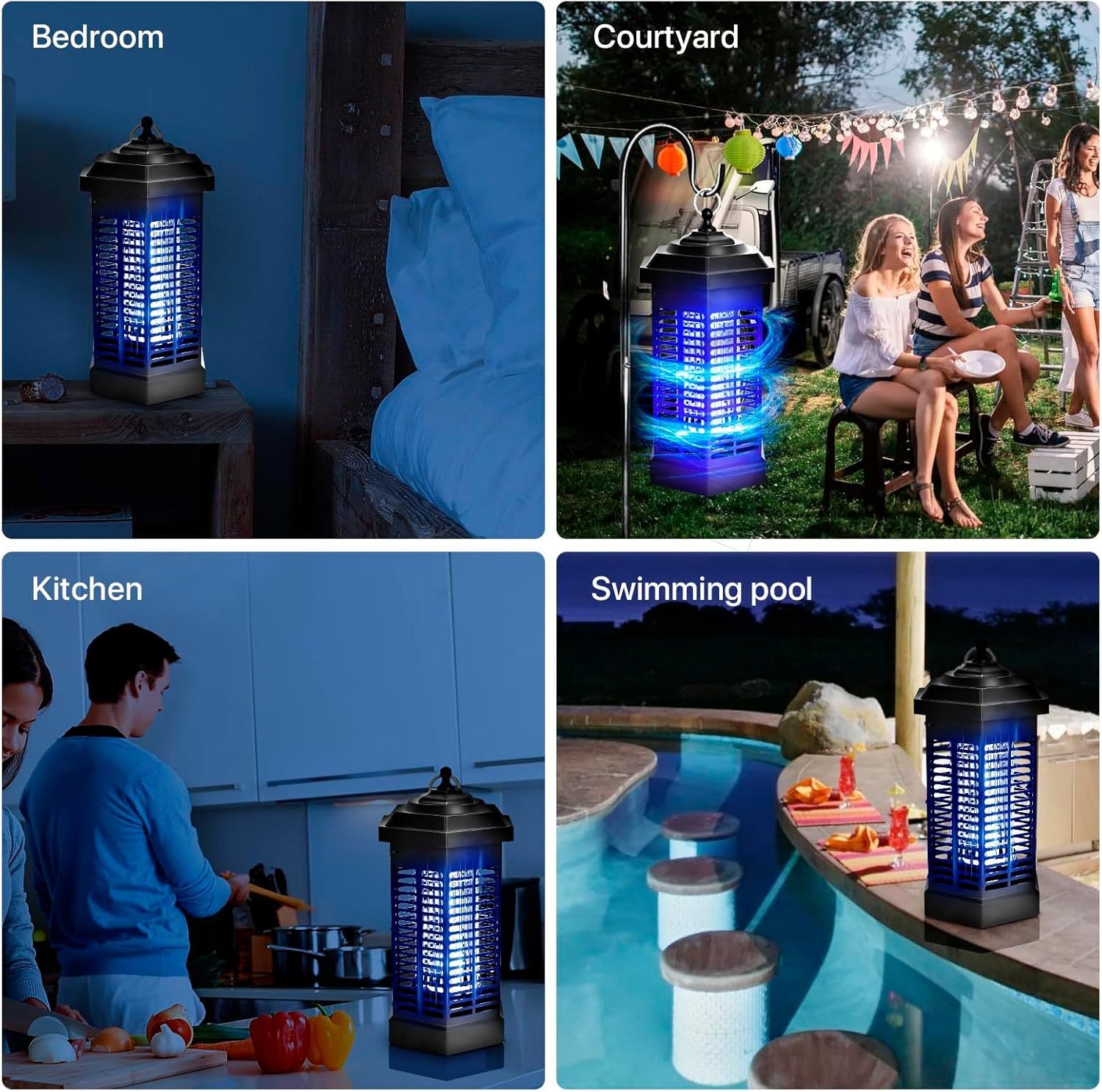 Electric Mosquito Killer Lamp with UV Light and High-Voltage Grid