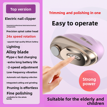 Electric Nail Clipper and Polisher with Sanding Function
