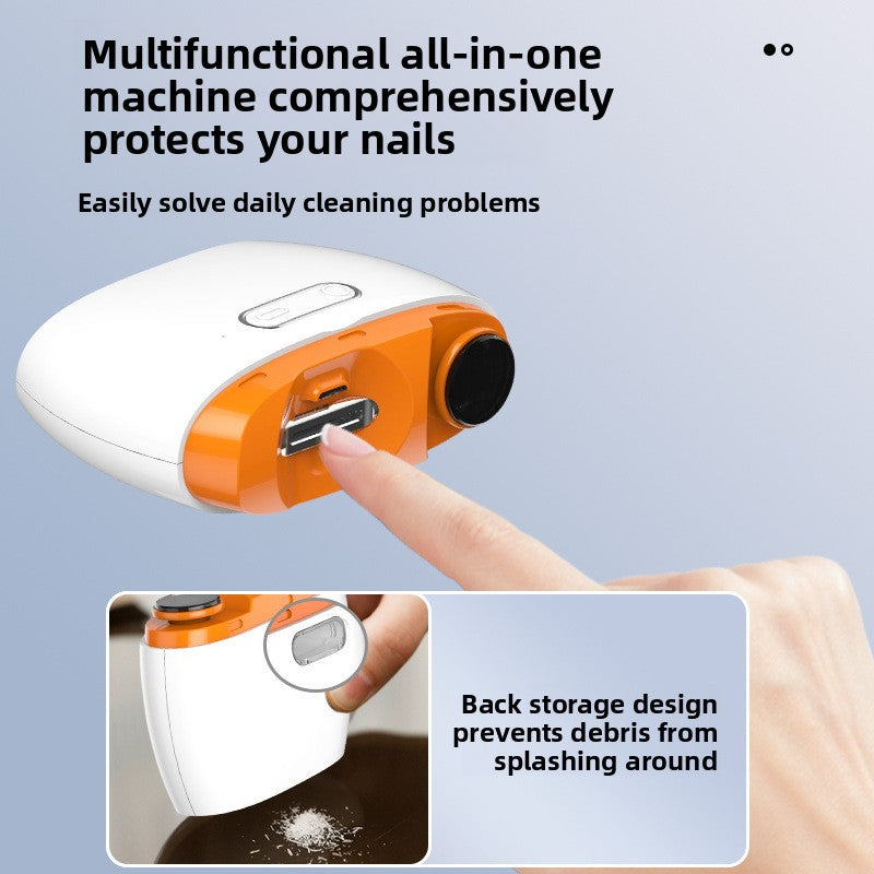 Electric Nail Polisher Cutting Grinding All-in-One