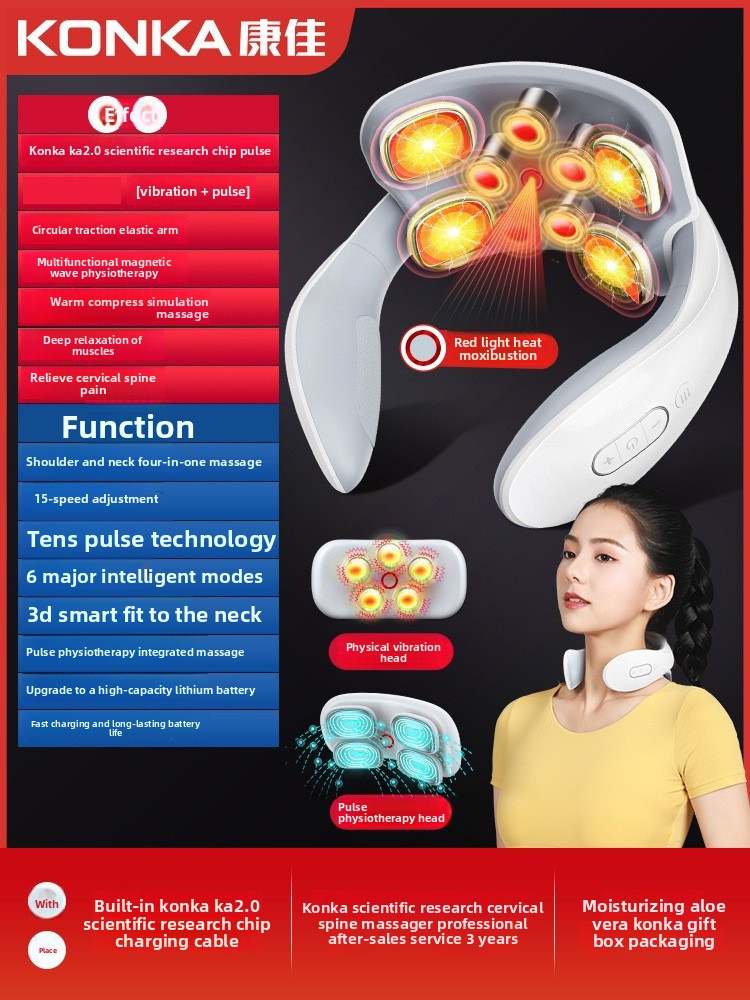 Electric Neck Massager with Heat Therapy