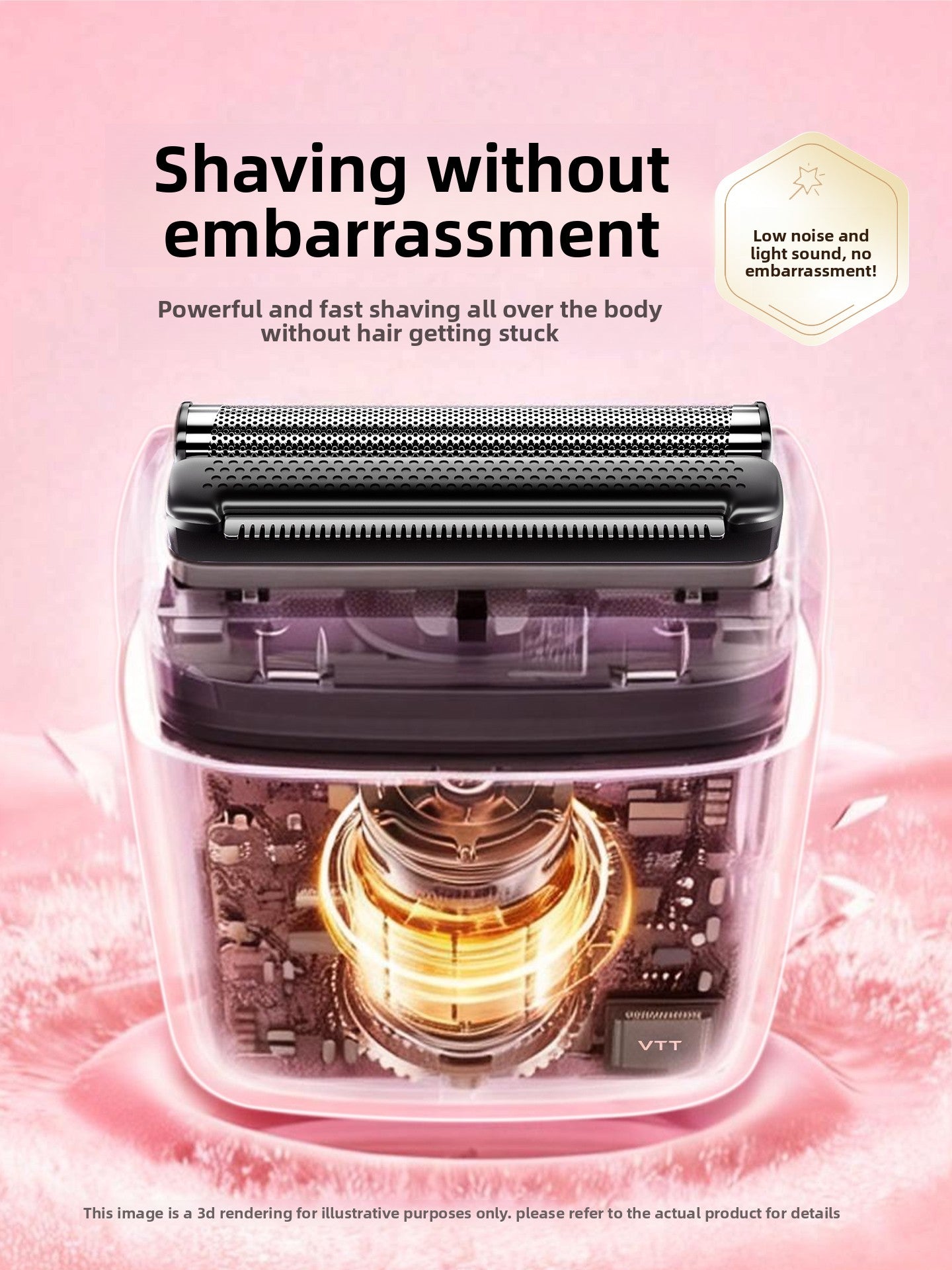 Electric Personal Shaver for Body Hair Removal