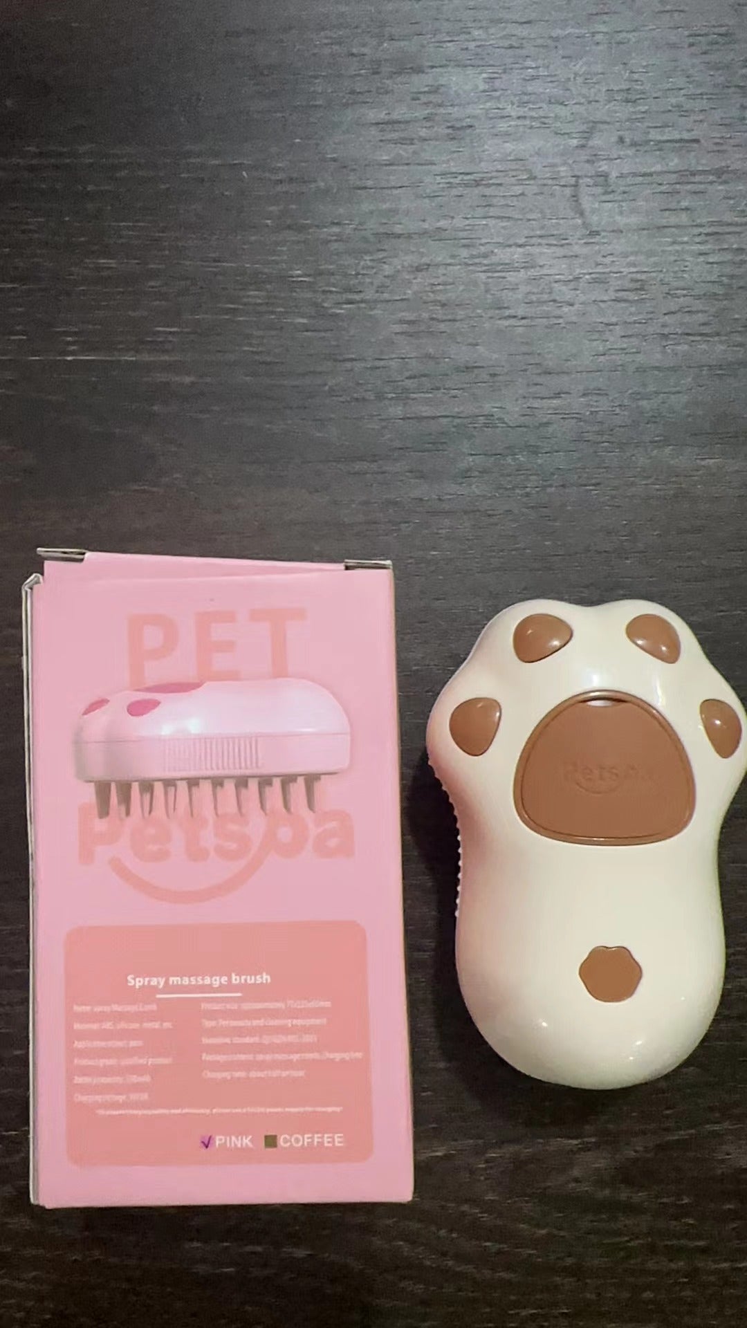 Electric Pet Grooming Spray Brush with Steam Function