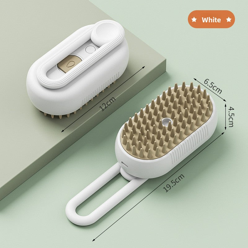 Electric Pet Grooming Spray Brush with Steam Function