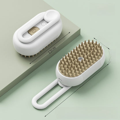 Electric Pet Grooming Spray Brush with Steam Function
