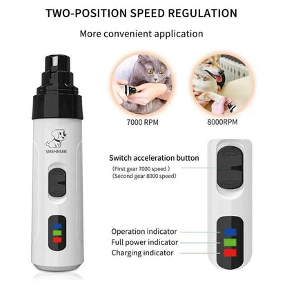 Electric Pet Nail Grinder for Cats and Dogs