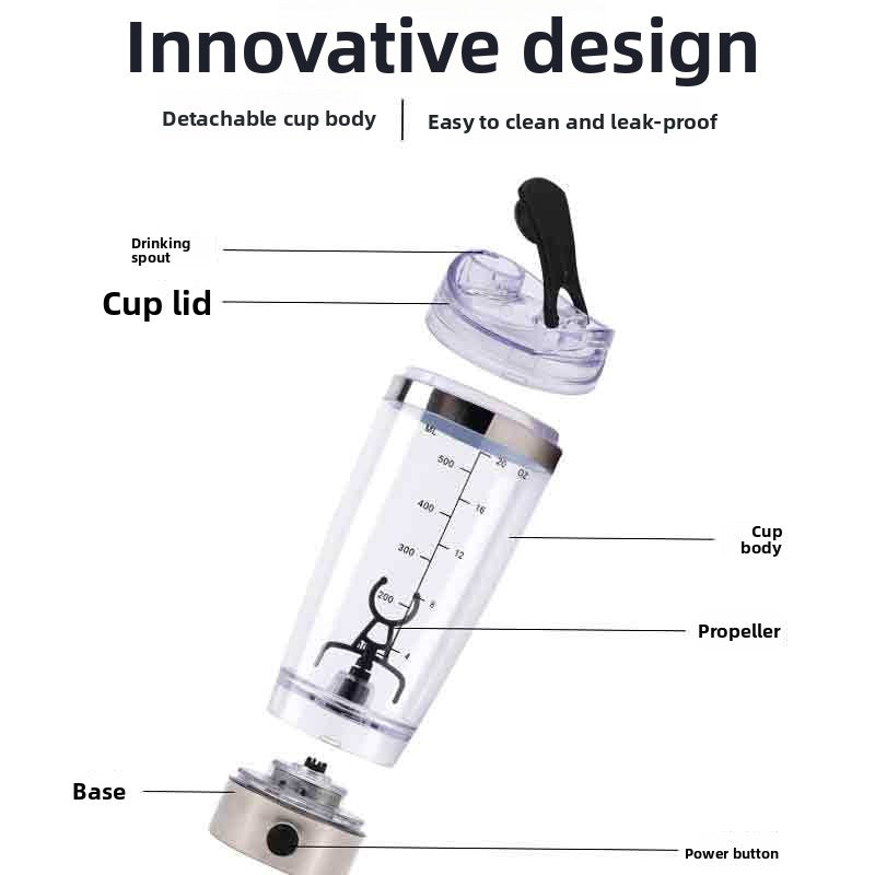 Electric Protein Shaker Cup USB Rechargeable
