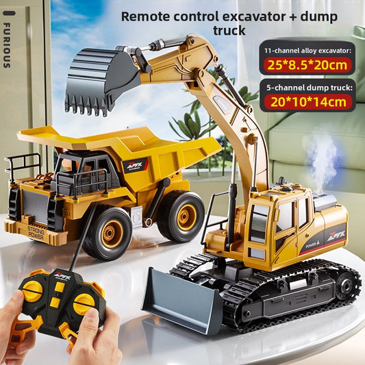 Electric Remote Control Alloy Excavator Toy Car