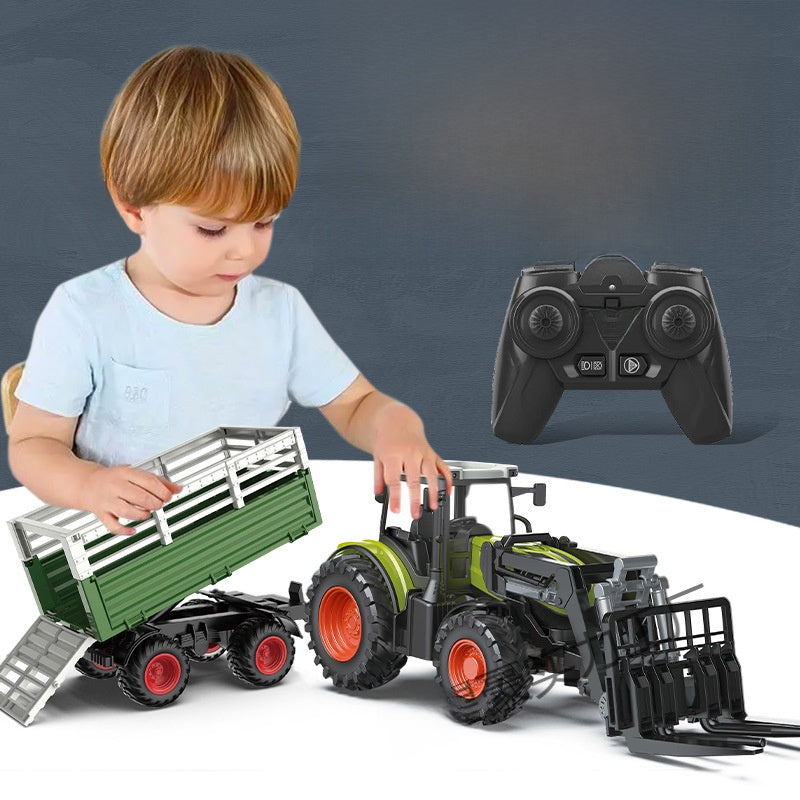 Electric remote-controlled farmer's engineering vehicle