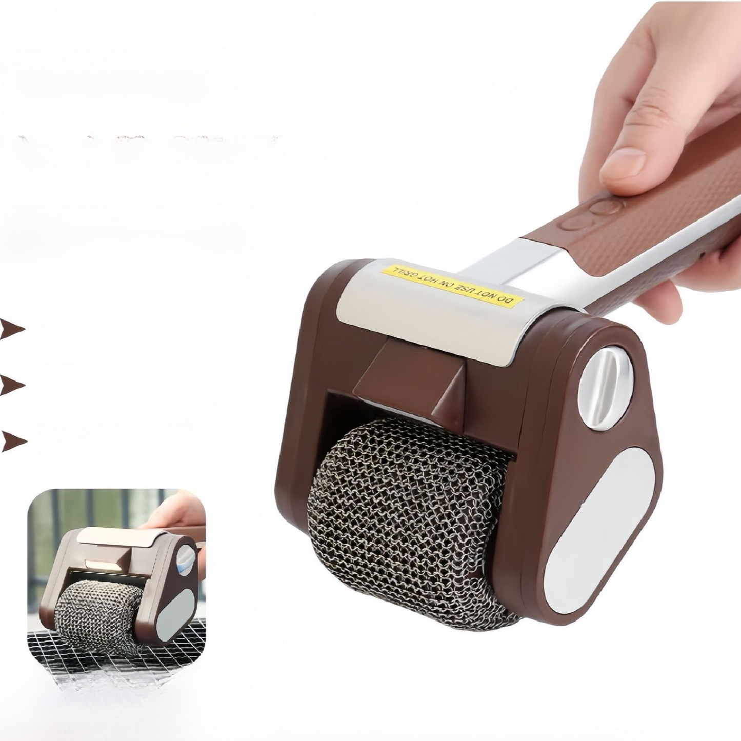Electric roller barbecue brush