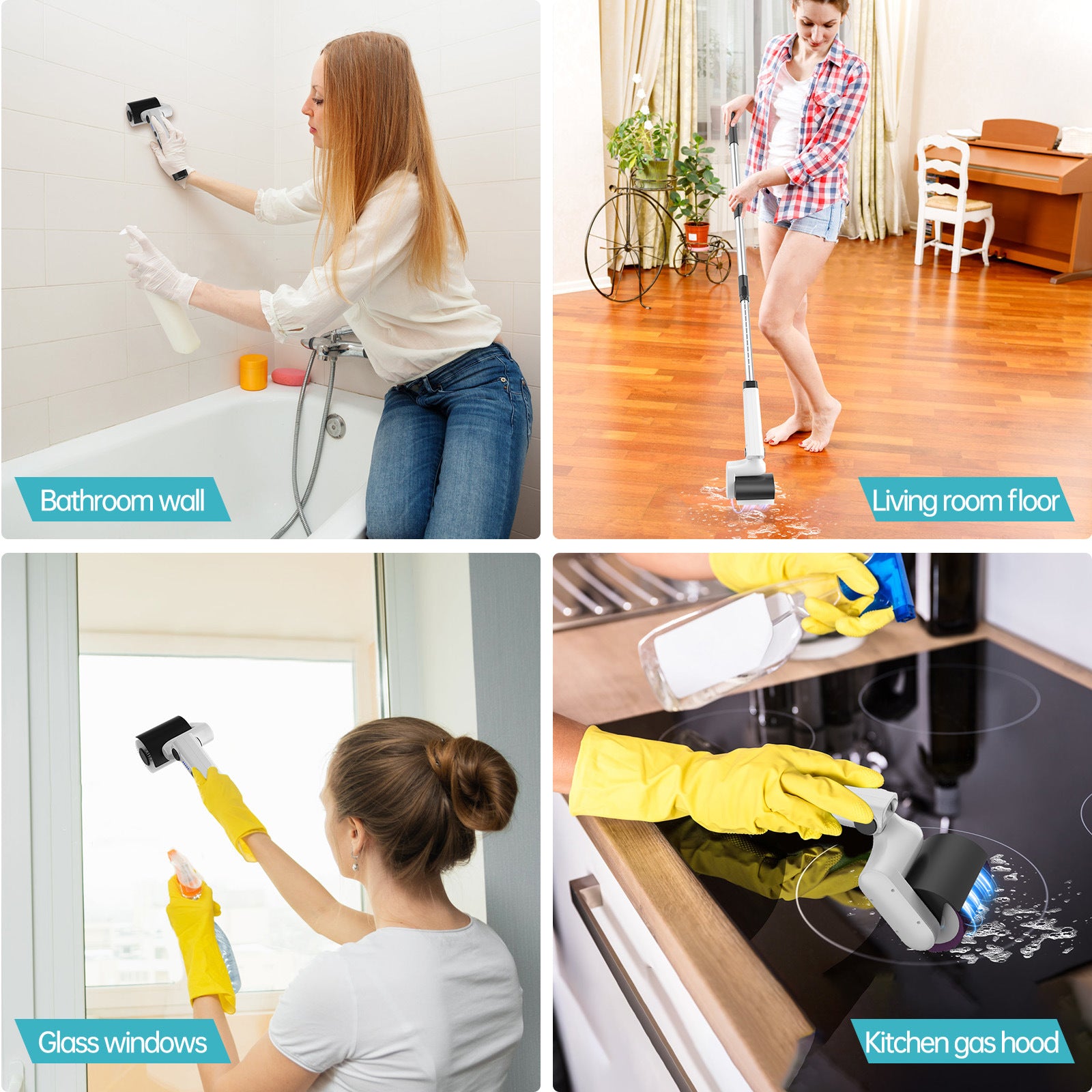 Electric roller brush for cleaning barbecue grills