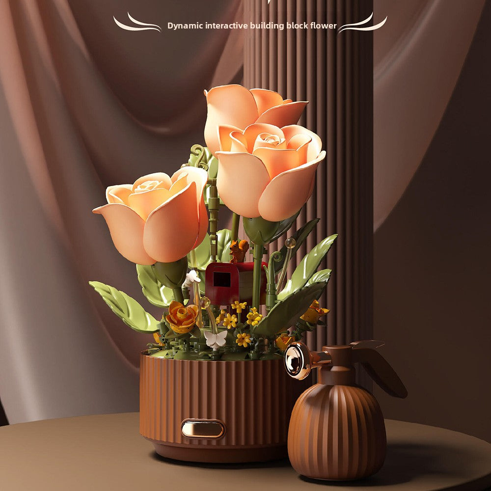 Electric Rose Building Blocks Gift Flower