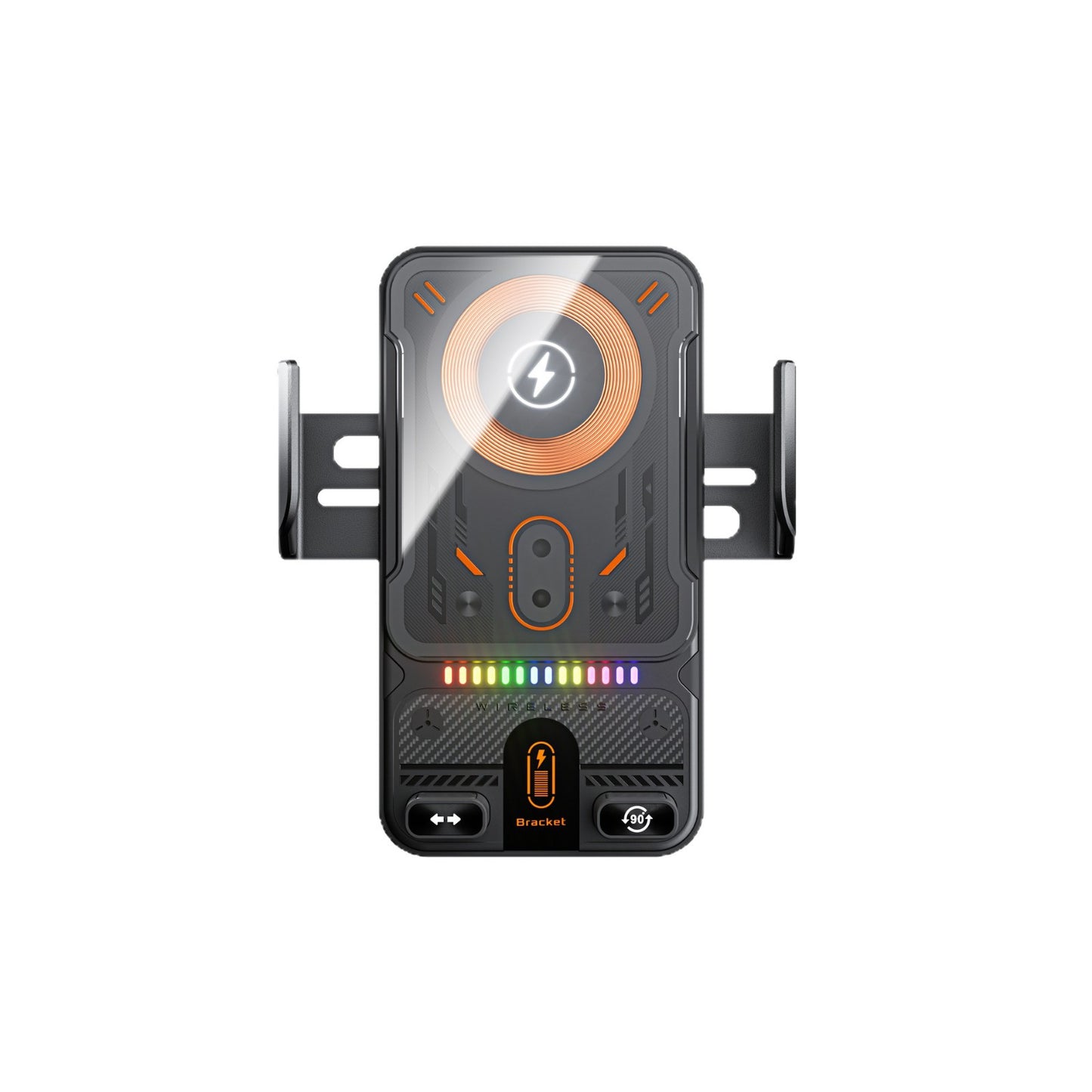 Electric Rotating Car Phone Holder with Wireless Charging