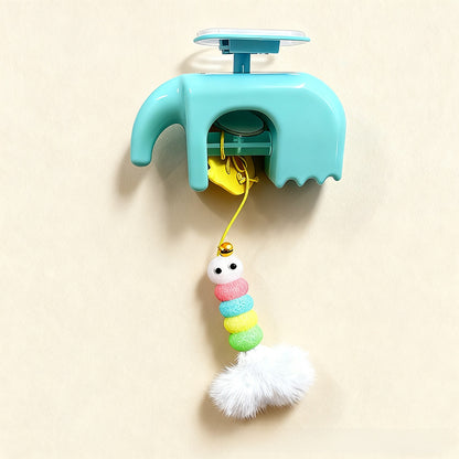 Electric Rotating Cat Toy with Feathers