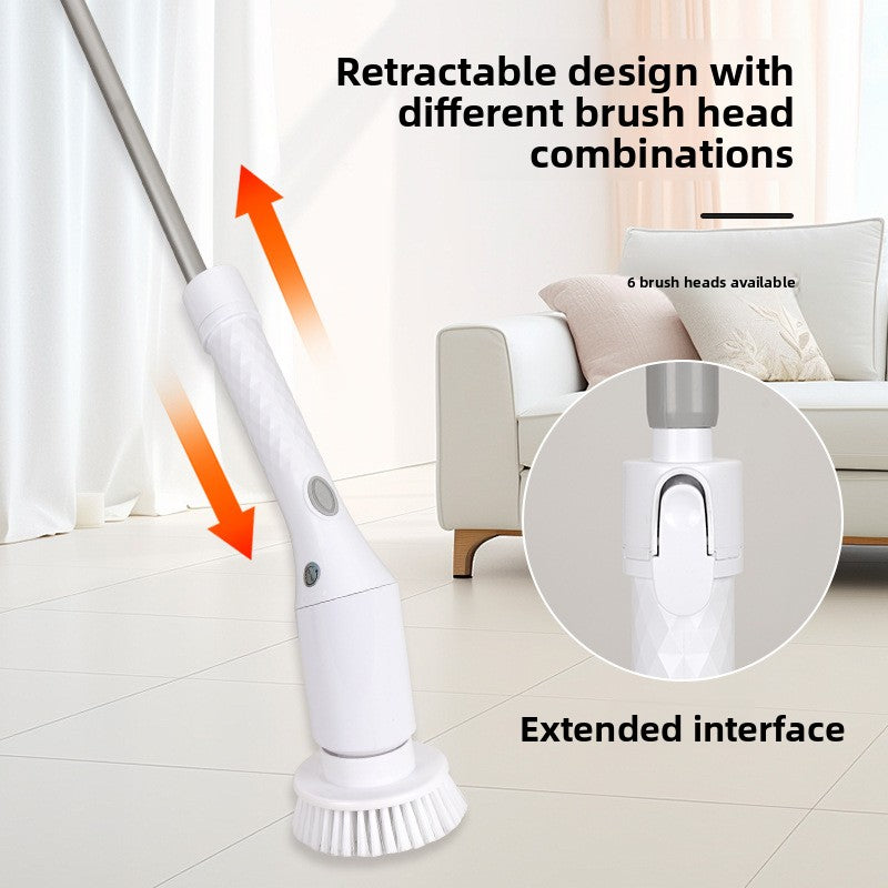 Electric Rotating Cleaning Brush with Multiple Heads