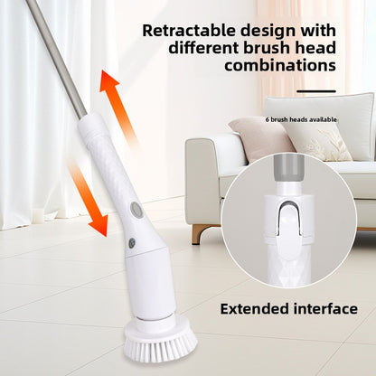 Electric Rotating Cleaning Brush with Multiple Heads