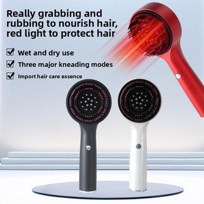 Electric Scalp Massager Comb with Red Light Therapy