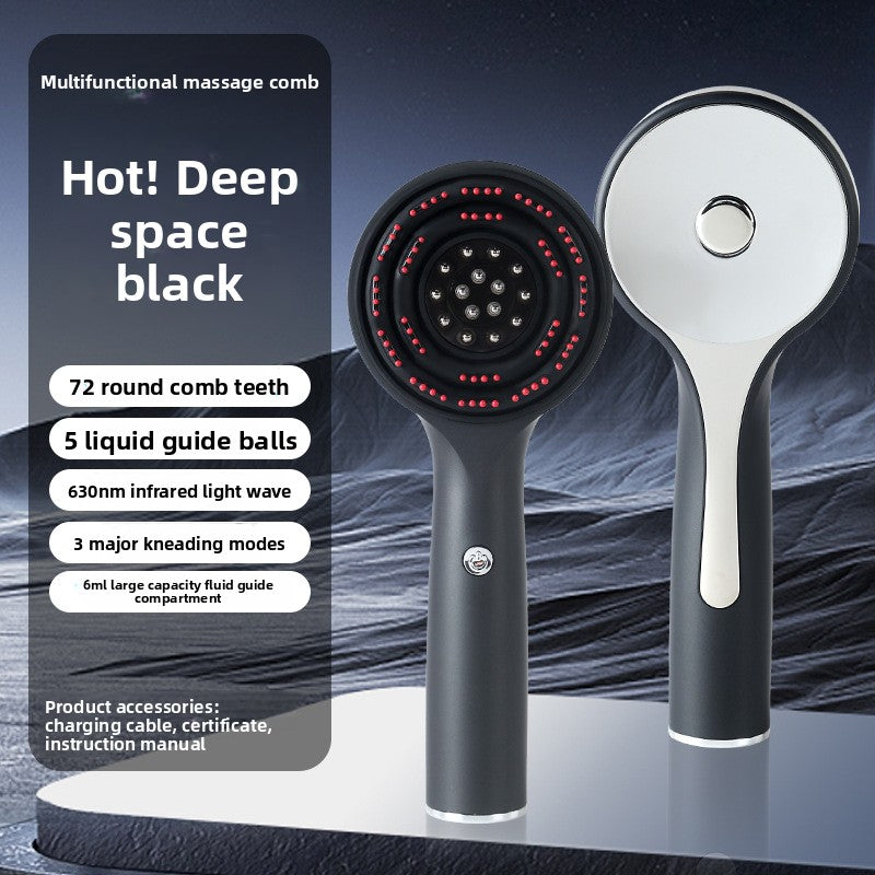 Electric Scalp Massager Comb with Red Light Therapy
