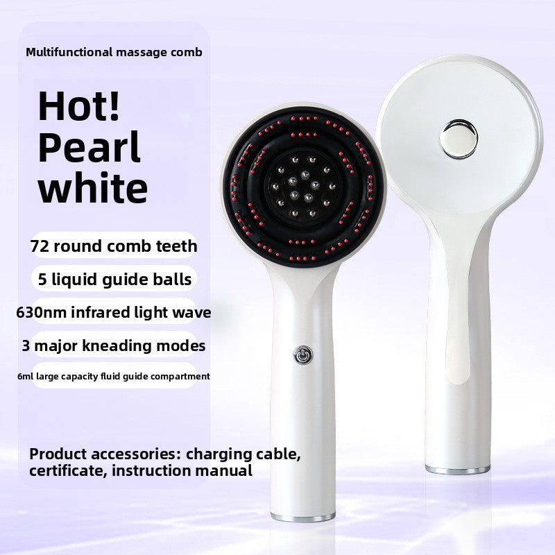 Electric Scalp Massager Comb with Red Light Therapy