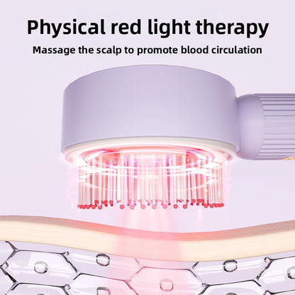 Electric Scalp Massager Comb with Red Light Therapy