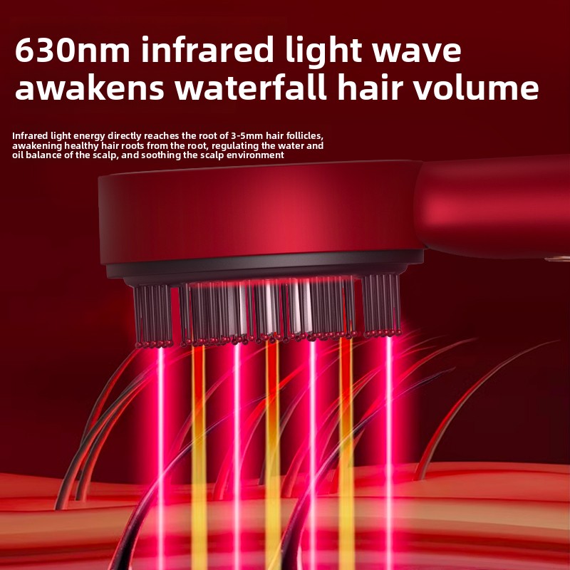 Electric Scalp Massager with Red Light Therapy