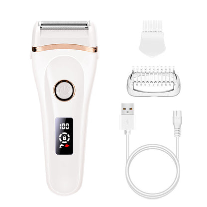 Electric Shaver with LCD Display Waterproof Hair Removal Device