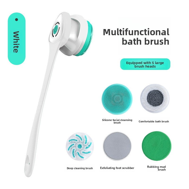 Electric Silicone Bath Brush with Long Handle