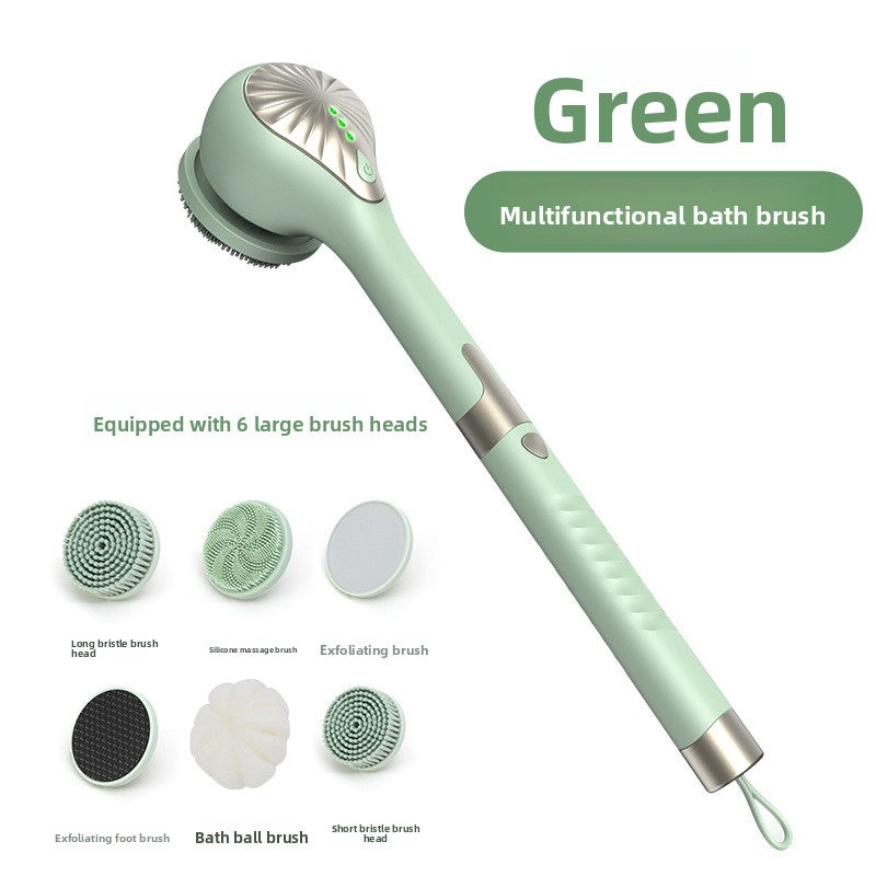 Electric Silicone Bath Brush with Long Handle