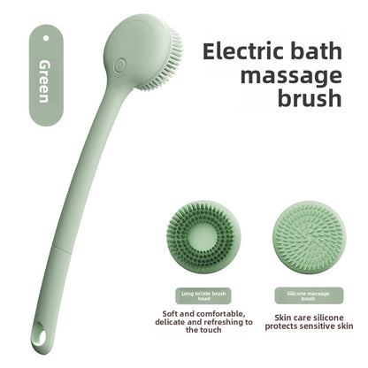 Electric Silicone Bath Brush with Long Handle