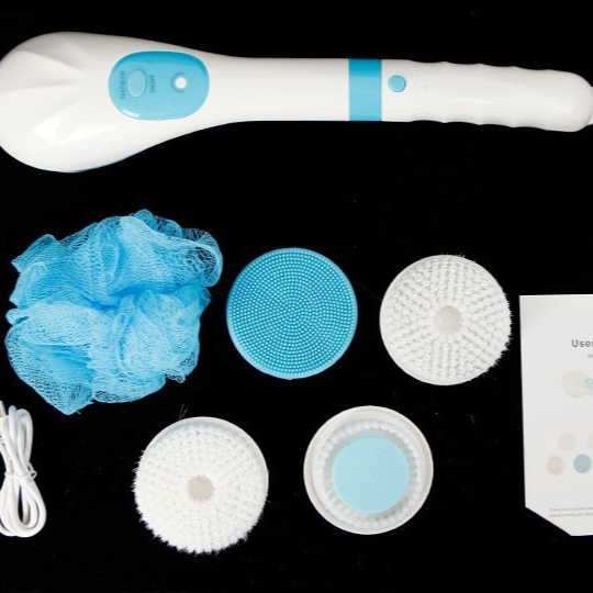 Electric Silicone Bath Brush with Long Handle